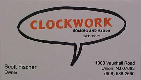 CLOCKWORK COMICS & CARDS