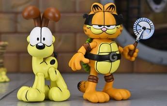 Garfield and Odie Mask Up to Join the Turtles in this New Action Figure 2-Pack from NECA
