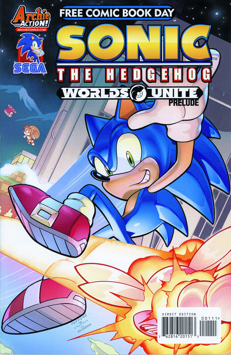 Sonic The Hedgehog Mega Man Worlds Unite - Prelude FCBD (2015) Archie