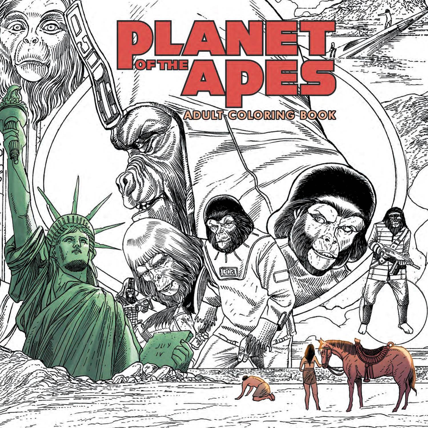 PLANET OF THE APES ADULT COLORING BOOK SC