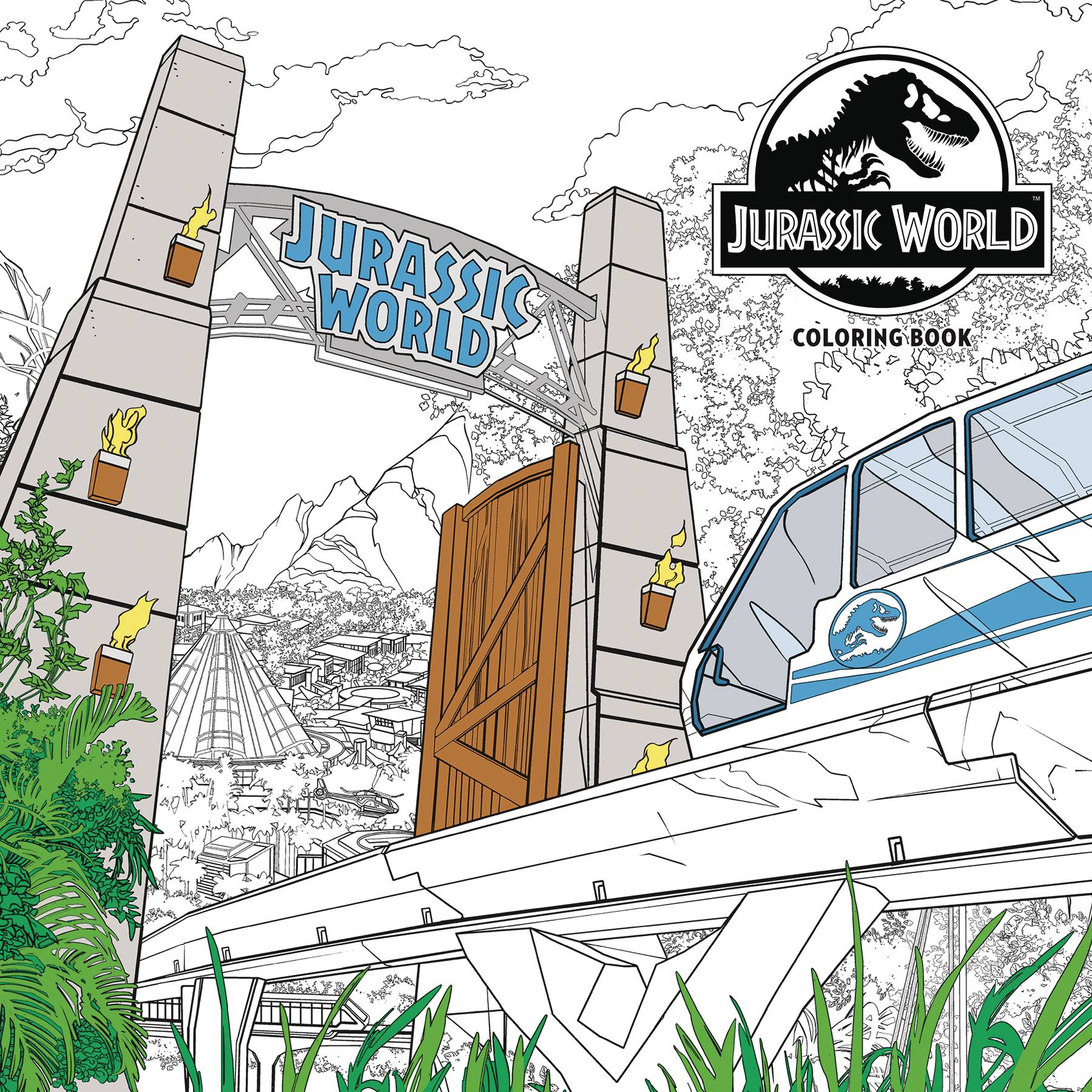 JURASSIC WORLD ADULT COLORING BOOK TP