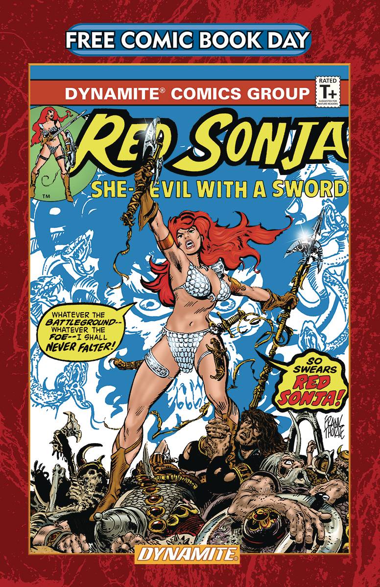 The cover to the Free Comic Book Day issue of Red Sonja.