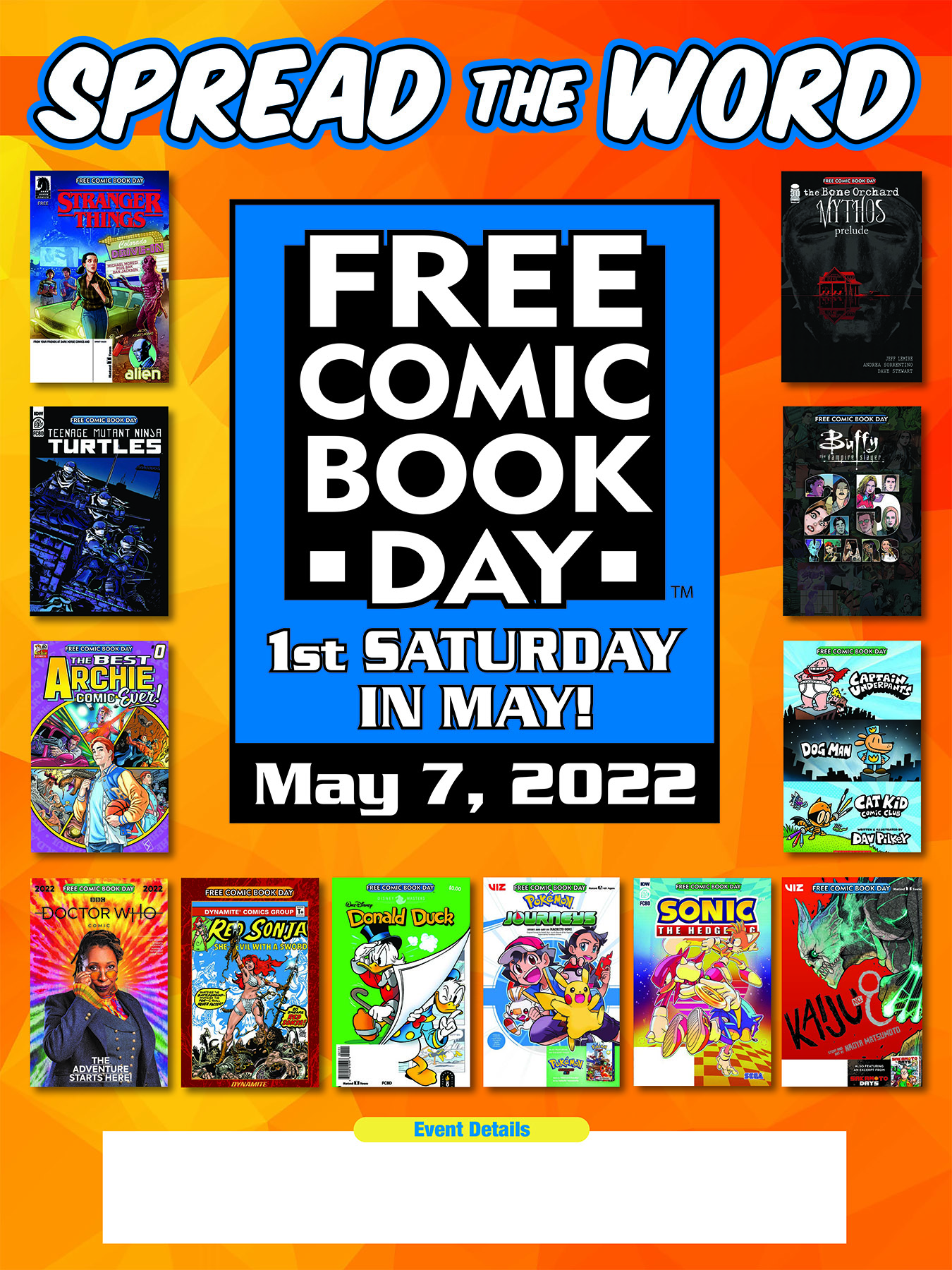 Free Comic Book Day, FCBD, Promo Poster 2022