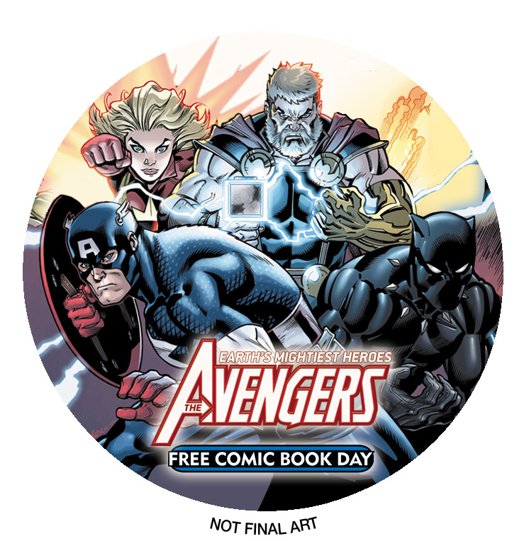 FCBD 2019 Marvel Comics Avengers Metal Pins Brand New Free Comic Book Day
